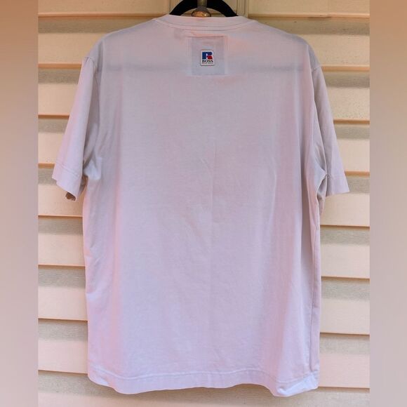 Hugo Boss ivory/cream t-shirt, chest logo, shirt sleeves, size Medium - Picture 4 of 10